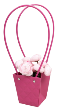 Сумочка для горшечных цветов 120*80*125мм Ромбы Ягодная