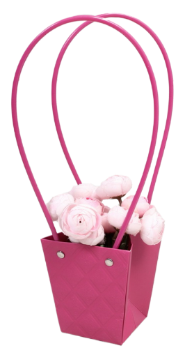 Сумочка для горшечных цветов 120*80*125мм Ромбы Ягодная