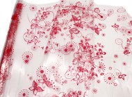 Пленка прозрачная с рисунком Сабина Красная 70см/200гр