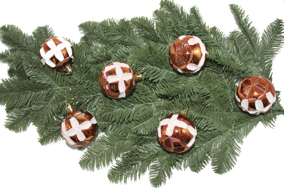 Ёлочное украшение Шары (6см/6шт) Арт-№23