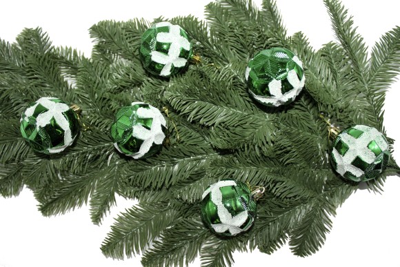 Ёлочное украшение Шары (6см/6шт) Арт-№23