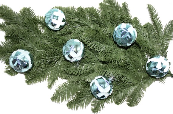 Ёлочное украшение Шары (6см/6шт) Арт-№23