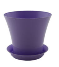 Горшок Сити 0,6лит Лавандовый 11,5*10см с поддоном
