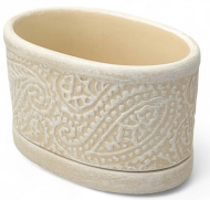 Кашпо Пейсли Слоновая кость L-15см Арт-0705