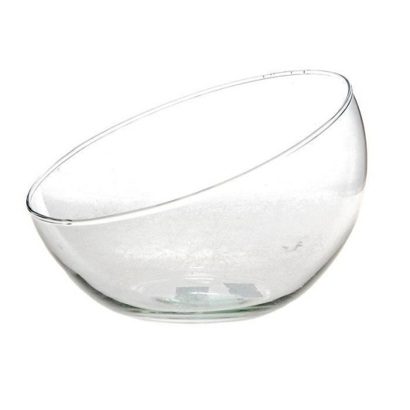 Ваза стеклянная Анабель шаровая с Косым срезом D-16см/Н-19,1см Арт-1673