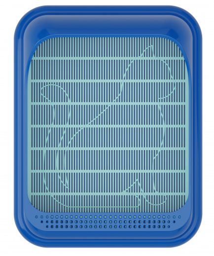 Туалет-лоток Верный друг Синий с Решеткой М-6414