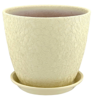 Кашпо Бутон №-ВН-01 Винил Бежевый №-3 D-18см