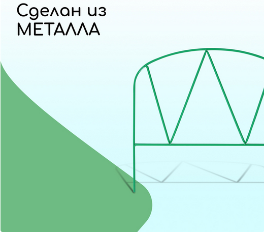 Заборчик металлический Арена 3,25м (5секций) высота 65см