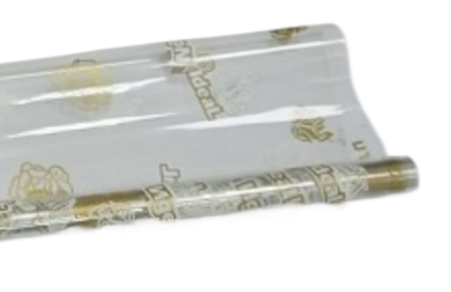 Пленка прозрачная с рисунком Фирменная 80см/200гр Пленка прозрачная с рисунком Фирменная 80см/200гр