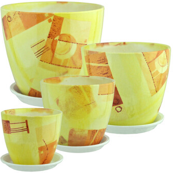 Набор кашпо Бутон №АВ03 Авангард 4шт (D-10/12/15/18см) Набор кашпо Бутон №АВ03 Авангард 4шт (D-10/12/15/18см)