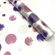 Пленка матовая Круги Сиреневая 60см/200гр