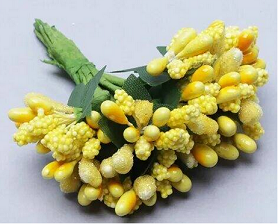 Набор Тычинки для искусственных цветов Жёлтые 12шт Набор Тычинки для искусственных цветов Жёлтые 12шт