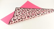 Пленка Листами Матовая Леопард Ярко-Розовая 58/58см (1уп/20шт) Цена за лист