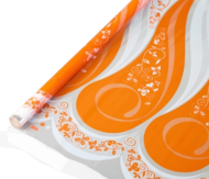 Пленка прозрачная с рисунком Мечта Бело-Оранжевая 70см/200гр