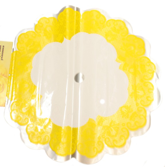 Салфетка ажурная Круглая Желтая 60см (1уп/50шт)Цена за лист