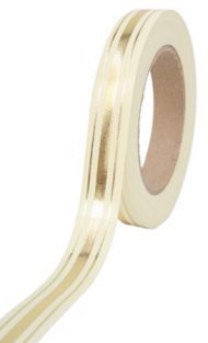 Лента Золот полоса Классика 2см*50ярд Шампань РОССИЯ