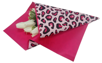 Пленка Листами Матовая Леопард Фуксия 58/58см (1уп/20шт) Цена за лист Пленка Листами Матовая Леопард Фуксия 58/58см (1уп/20шт) Цена за лист