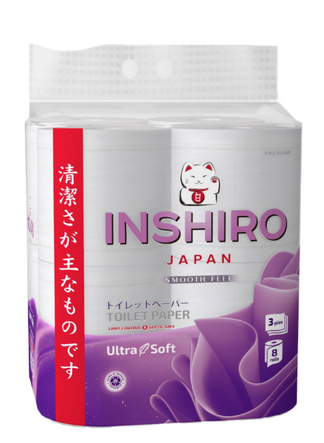 Туалетная бумага INSHIRO Ultra Soft 8рул*3сл Арт-20745