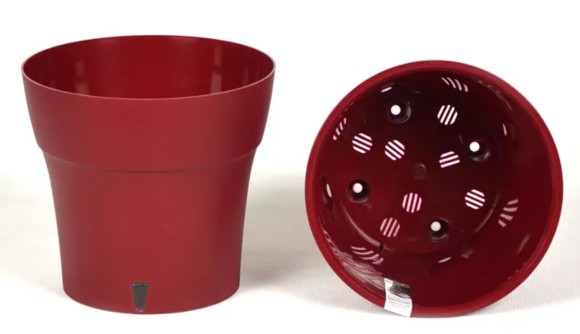 Горшок Santino Дали 2,1лит Винный (с дренажной системой)