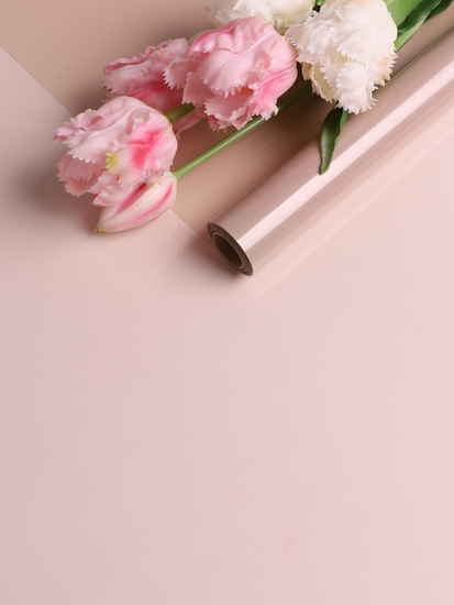 Пленка прозрачная с рисунком Гласс Бежевая 58см/10м