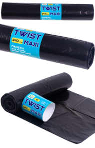 Мешки для строительного мусора 240лит TWIST MAXI 10шт (80мкр) 900*1500мм