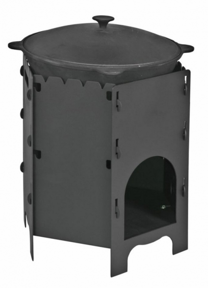 Печка разборная 3 в 1 (450х430 диаметр под казан 26см) толщина 3мм