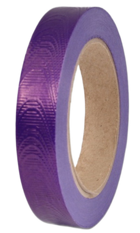 Лента Простая Тиснение дерево 2см*50ярд Фиолетовая