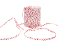 РАФИЯ искусств 10мм*200ярд Горошек Красный