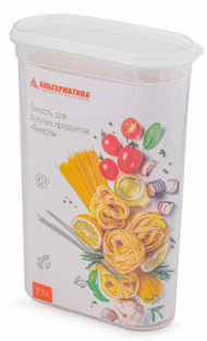 Ёмкость пластиковая для сыпучих продуктов Фиеста 2,7лит Арт-М-7999