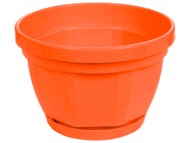 Горшок Крокус восьмигр 250мм Терракот с поддоном высота 17см