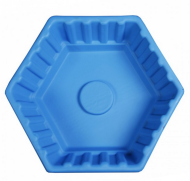 Клумба пластиковая Шестигранная Большая Синяя 98*98*39см