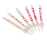 Свечи для торта Мне 1 годик Розовые и Золотые 6шт 2725316