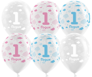 Шар латексный 12/30см кристалл Годик 1уп/50шт Арт 612419