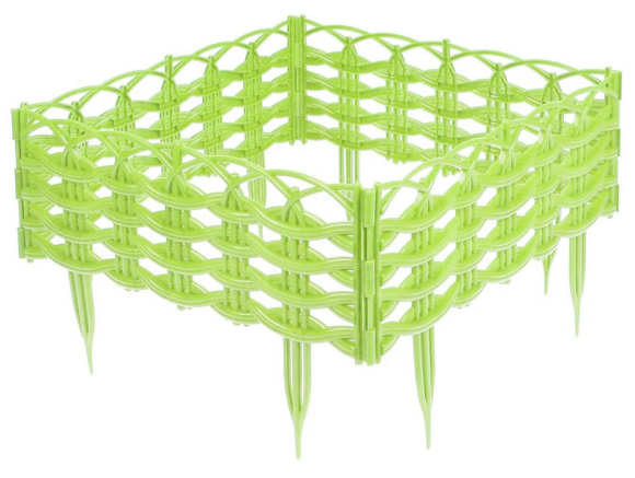 Заборчик пластиковый Ивушка Салатовый 37,5*25см (8секций)