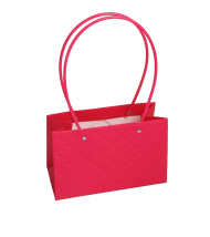 Сумочка для горшечных цветов 220*105*135мм Ромбы Красная