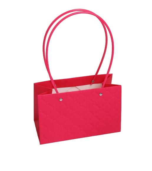 Сумочка для горшечных цветов 220*105*135мм Ромбы Красная