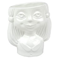 Кашпо Девочка № ГЛ0101 Белое (D-7см/0,39л)