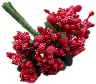 Набор Тычинки для искусственных цветов Красные 12шт