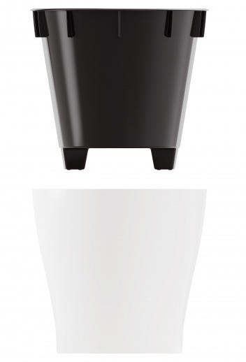 Балконный ящик Лея 300мм Белый (с дренажной системой) Арт-М-8559