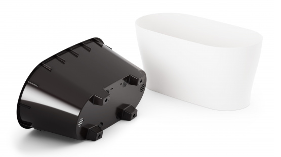 Балконный ящик Лея 300мм Белый (с дренажной системой) Арт-М-8559