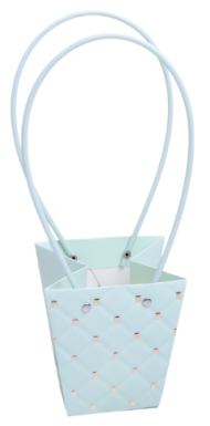 Сумочка для горшечных цветов 120*80*125мм Ромбы Мята