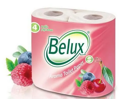 Туалетная бумага BELUX аромат Ягоды 4рул*2сл*19,5м