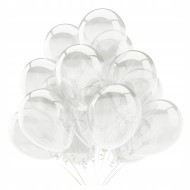 Шар латексный 10/25см кристалл Прозрачный 1уп/100шт