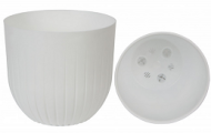 Горшок Альфа 1,4лит Белый 13*12,5см (с дренажной системой)