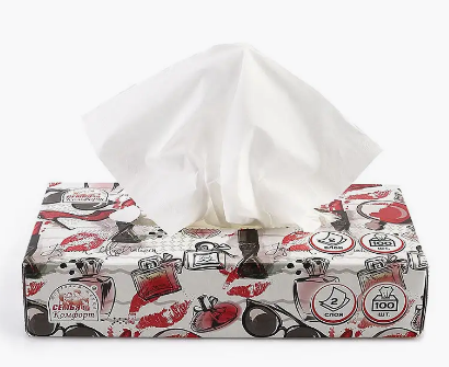 Салфетки в коробке Семья и Комфорт 100шт*2сл Арт-274404