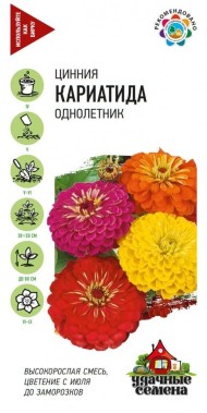 Цветы Цинния Кариатида Смесь ЦВ/П (ГАВРИШ) серия УДС 0,3гр однолетник до 80см
