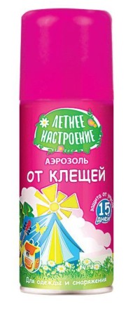 Аэрозоль от клещей Летнее настроение 100мл (1уп/24шт) 1 ЭТАЖ