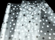 Пленка матовая Трехцветный Горох Картопак Черная-Серая-Белая 70см/200гр