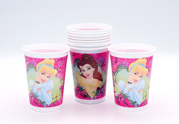 Стакан пластиковый Принцессы Диснея в саду 1уп/10шт 200мл