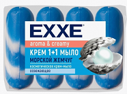 Мыло туалетное EXXE 4шт*90гр Морской жемчуг Синее Fresh
